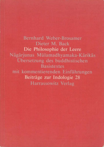 Die Philosophie der Leere von B. Weber-Brosamer und D. M. Back - GEBRAUCHT