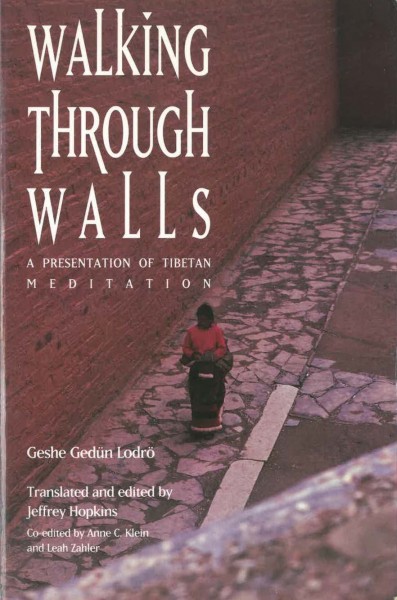 Walking Through Walls. A Presentation of Tibetan Meditation. By Geshe Gedün Lodrö - GEBRAUCHT