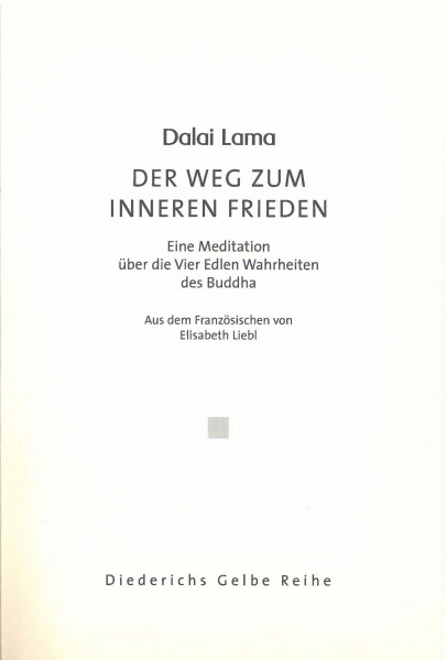 Der Weg zum inneren Frieden von Dalai Lama - GEBRAUCHT